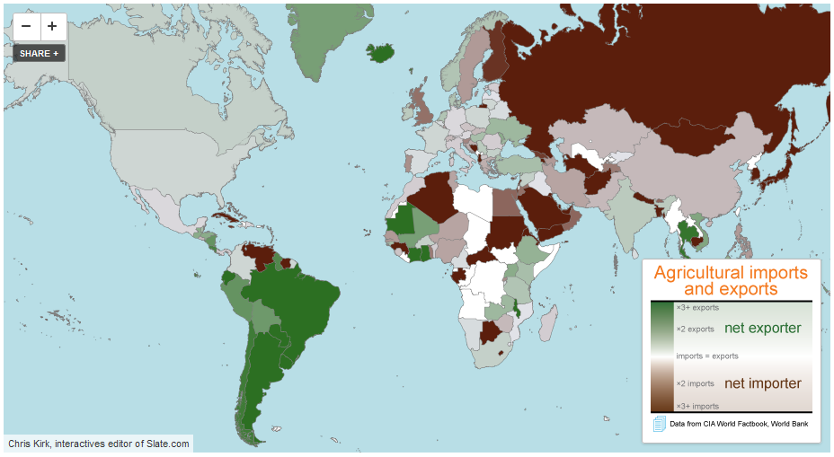 Food Exports and Imports Worldwide 