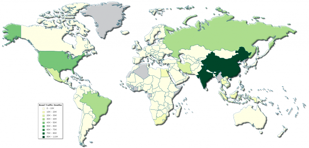 Traffic Deaths by Country | IndexMundi Blog