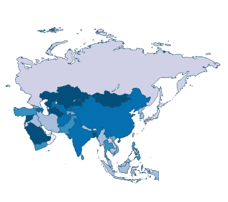 Agricultural land (% of land area) - Asia