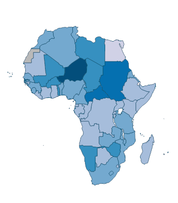 Arable land (hectares per person) - Africa