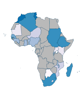 Agricultural irrigated land (% of total agricultural land) - Africa