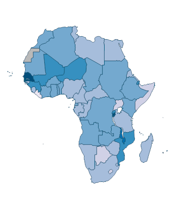 Food production index (2004-2006 = 100) - Africa