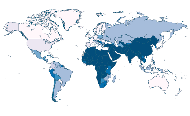 PM2.5 pollution, population exposed to levels exceeding WHO Interim