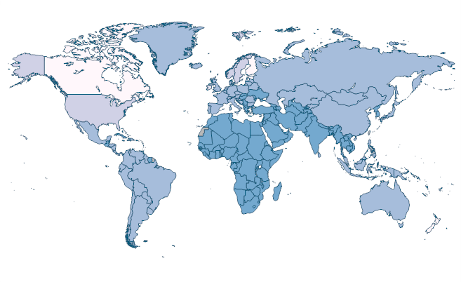 PM2.5 air pollution, population exposed to levels exceeding WHO