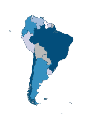 Marine protected areas (% of territorial waters) - South America