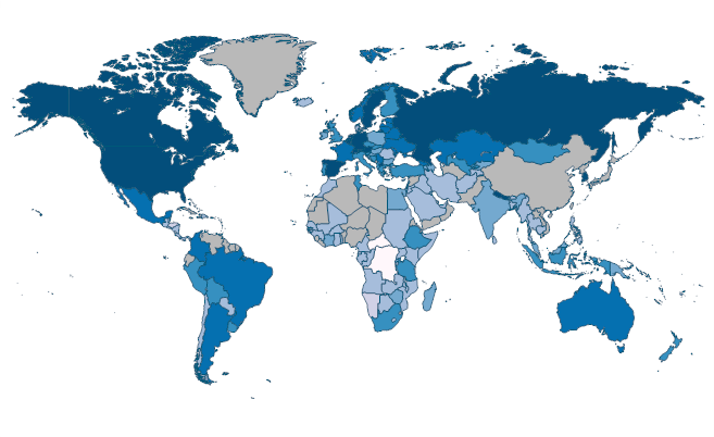 Subsidies and other transfers (% of expense) by Country