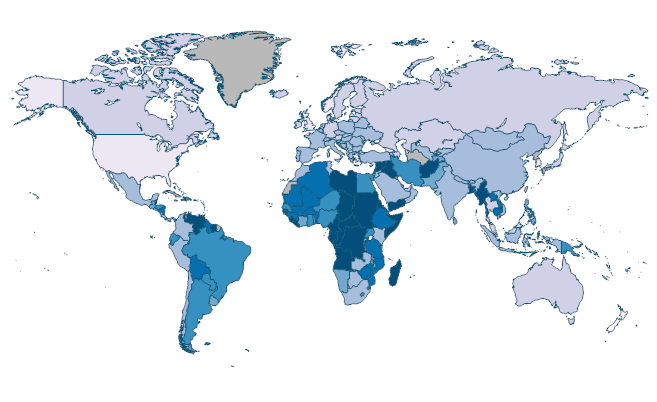 Ease of doing business index (1=most business-friendly regulations) by Country