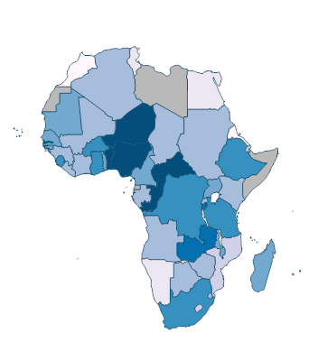 Power outages in firms in a typical month (number) - Africa