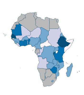 Cpia Building Human Resources Rating (1=low To 6=high) - Africa