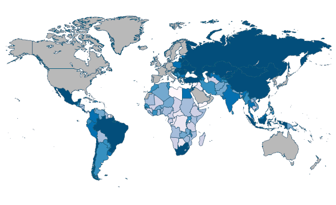 Methodology Assessment Of Statistical Capacity (scale 0 - 100) By Country