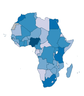 Mobile cellular subscriptions - Africa