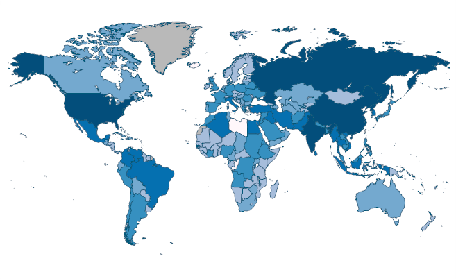 Armed forces personnel, total by Country