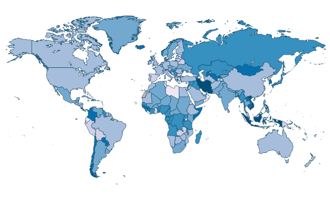 GDP per capita (current LCU) by Country