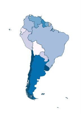 GDP per capita, PPP (current international $) - South America