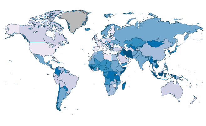 PPP conversion factor, private consumption (LCU per international $) by ...