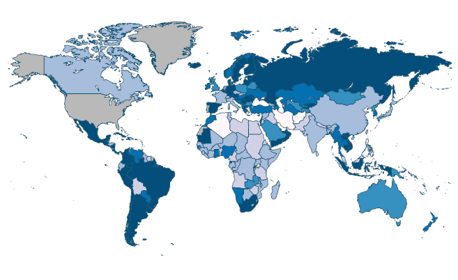 Preprimary education, duration (years) by Country