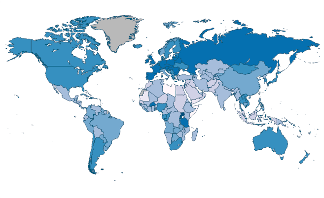 Total alcohol consumption per capita (liters of pure alcohol, projected ...