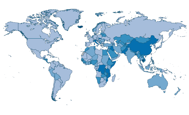 Tuberculosis treatment success rate (% of new cases) by Country