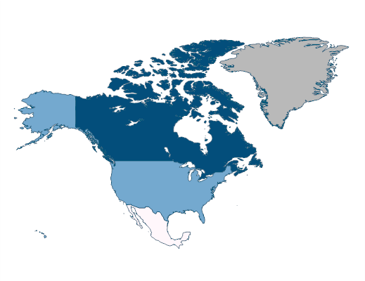 UHC service coverage index - North America