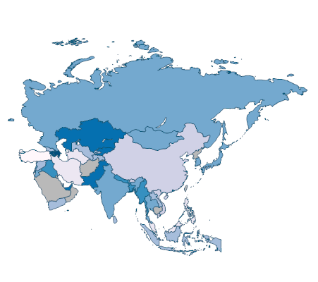 Income share held by lowest 20% - Asia