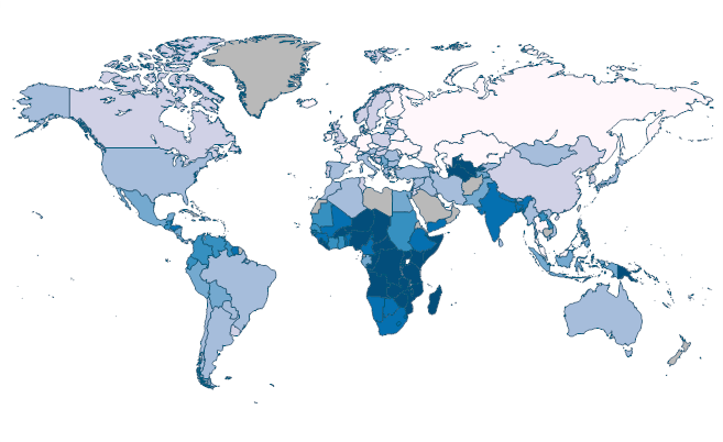 Poverty headcount ratio at $1.90 a day (2011 PPP) (% of population) by ...