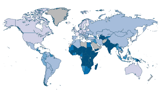 Poverty headcount ratio at $5.50 a day (2011 PPP) (% of population) by ...