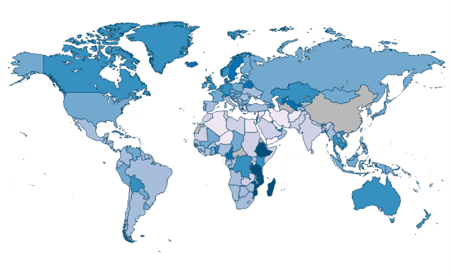 Employment to population ratio, 15+, female (%) (national estimate) by ...