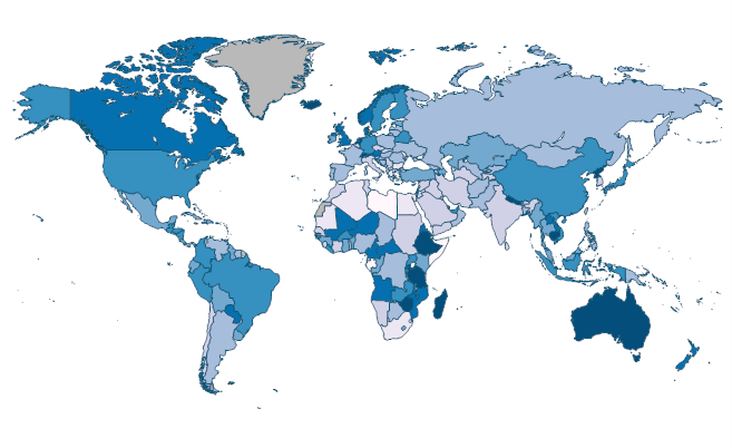 Labor force participation rate for ages 15-24, total (%) (modeled ILO ...