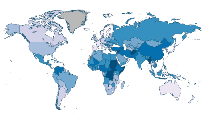 Refugee population by country or territory of origin by Country