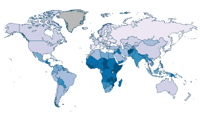 Population ages 15-19, female (% of female population) by Country