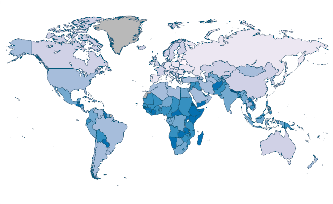 Population ages 20-24, female (% of female population) by Country