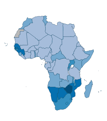 Population, female (% of total population) - Africa