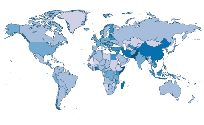 Agricultural raw materials imports (% of merchandise imports) by Country