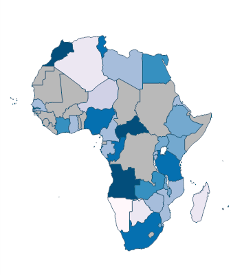 Medium and high-tech exports (% manufactured exports) - Africa