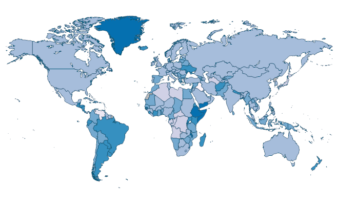 Food exports (% of merchandise exports) by Country