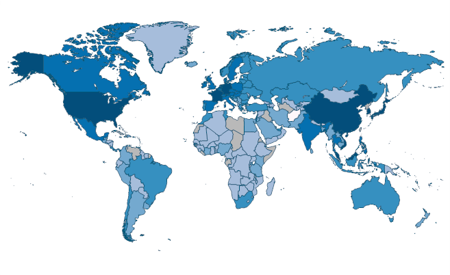 High-technology exports (current US$) by Country