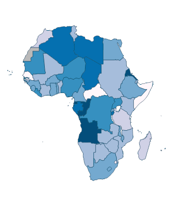 Adjusted savings: natural resources depletion (% of GNI) - Africa