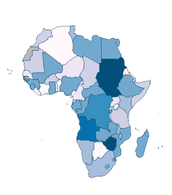 GDP deflator (base year varies by country) - Africa