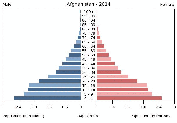Afghanistan Age structure - Demographics