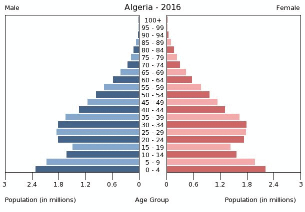 Algeria Age structure - Demographics