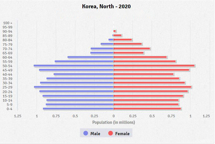 North Korea Age Structure Demographics