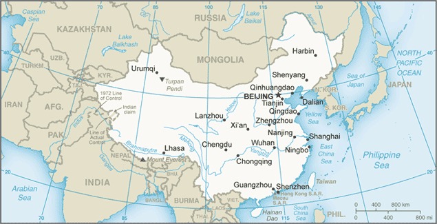 China Land Boundaries Geography