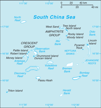 map of paracel islands Paracel Islands Location Geography map of paracel islands